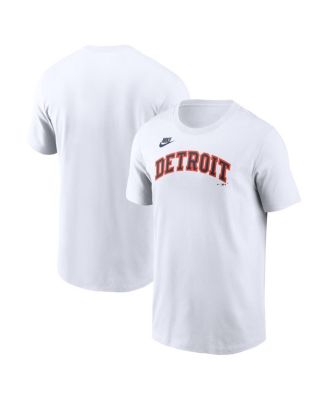 Men's White Detroit Tigers Cooperstown Collection Wordmark T-Shirt