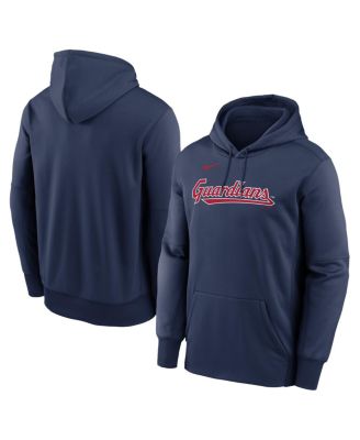 Men's Navy Cleveland Guardians Primary Wordmark Therma Hoodie