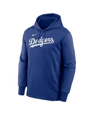 Men's Royal Los Angeles Dodgers Primary Wordmark Therma Hoodie