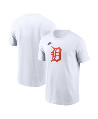 Men's White Detroit Tigers Cooperstown Collection Logo T-Shirt