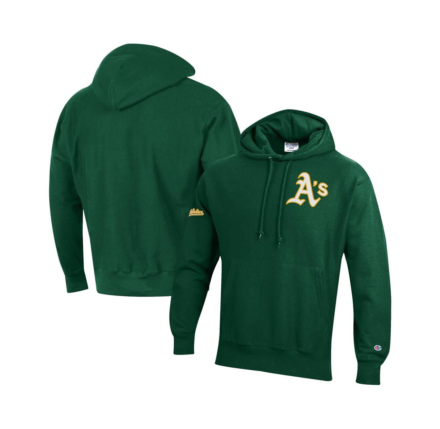 Men's Green Athletics Reverse Weave Chenille Hoodie