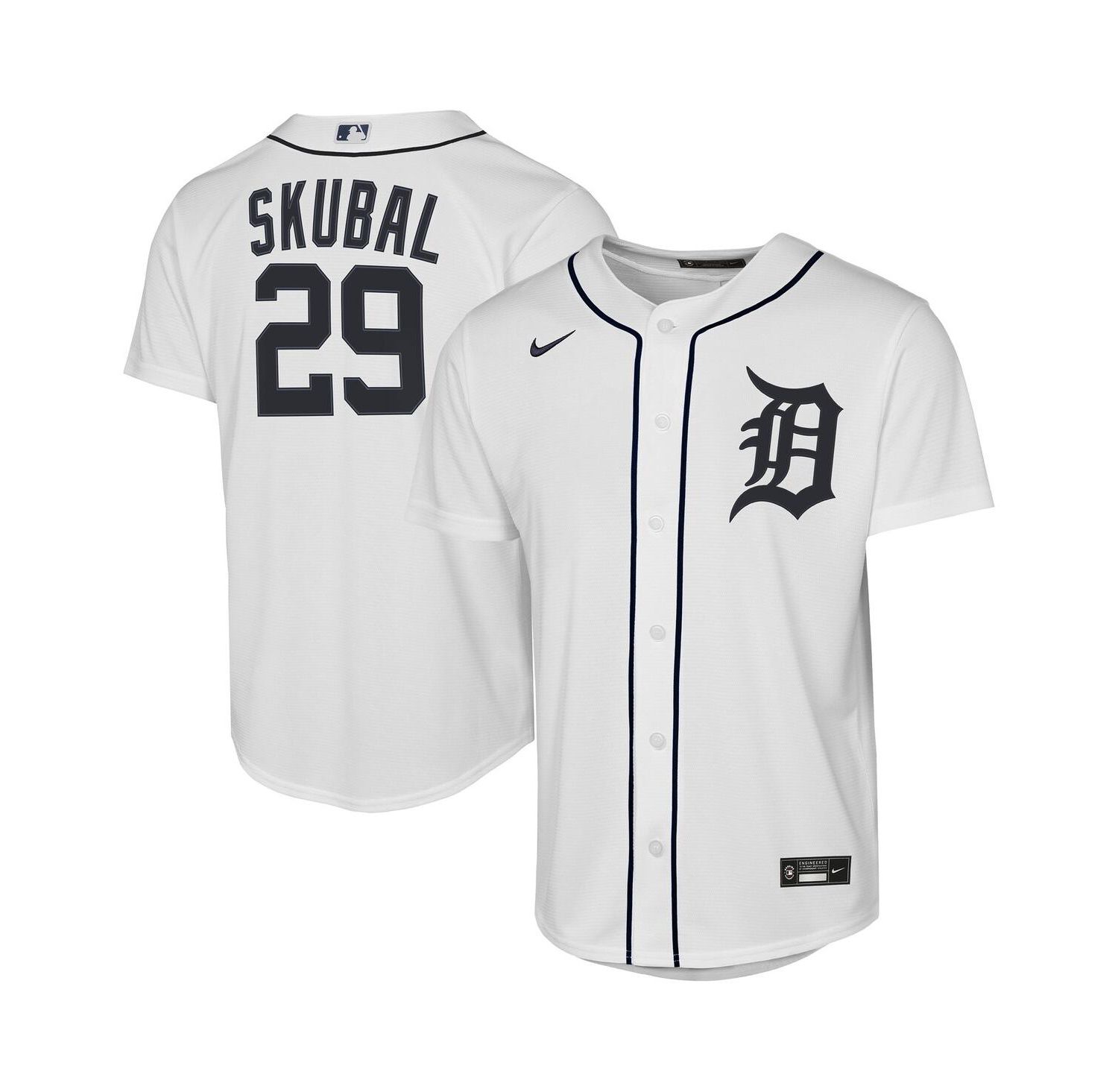 Big Boys and Girls Tarik Skubal White Detroit Tigers Home Replica Player Jersey