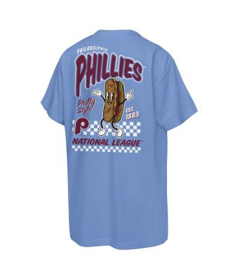 Big Boys and Girls Light Blue Philadelphia Phillies Cooperstown Concession T-Shirt
