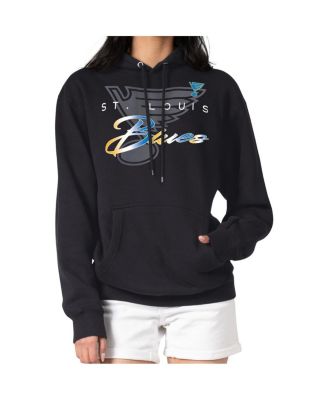 Men's Black St. Louis Blues Shadow Logo Fleece Pullover Hoodie