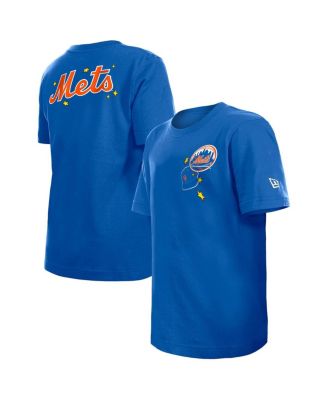 Big Boys and Girls Royal New York Mets Stars Cap T-Shirt