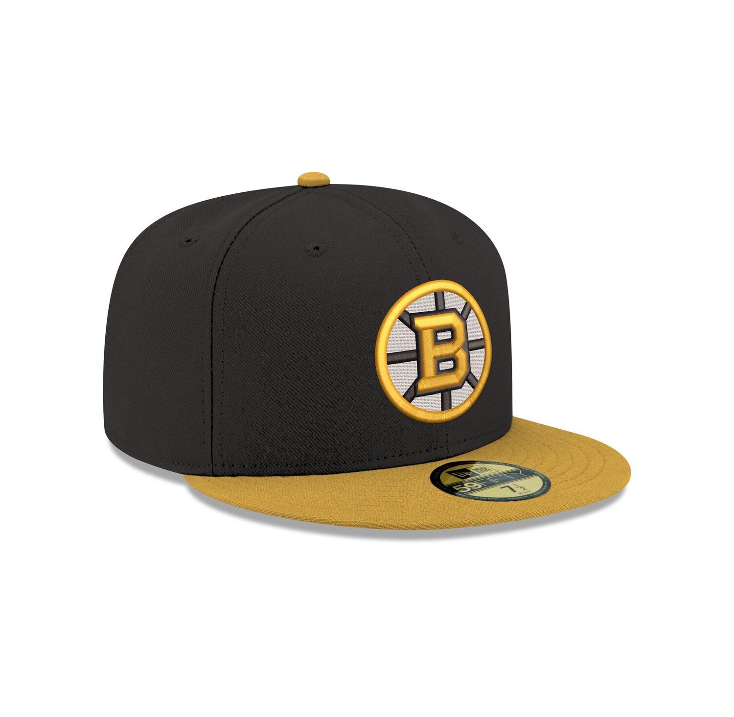 Men's Black Boston Bruins Core Logo Two-Tone 59FIFTY Fitted Hat