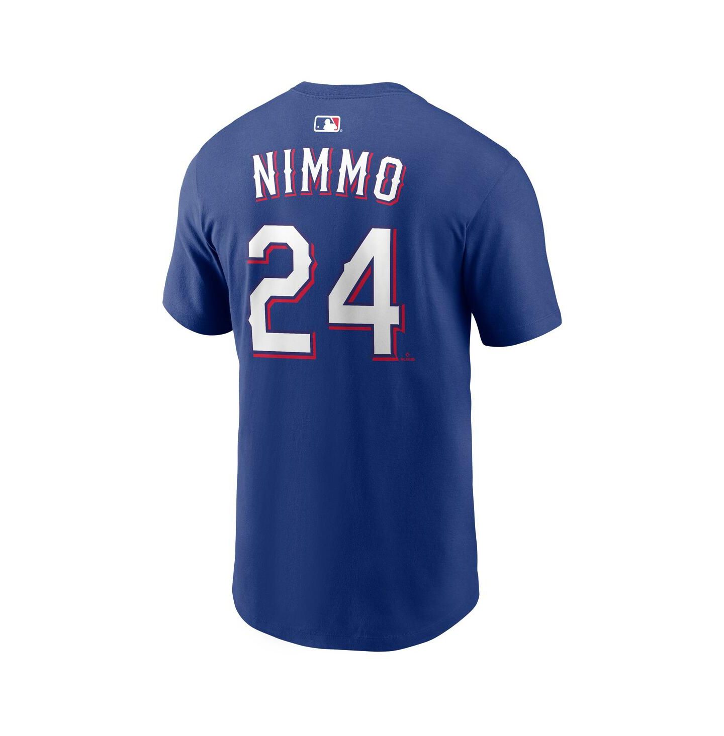 Мужская футболка Nike Brandon Nimmo Royal Texas Rangers Home Name & Number — фото 3