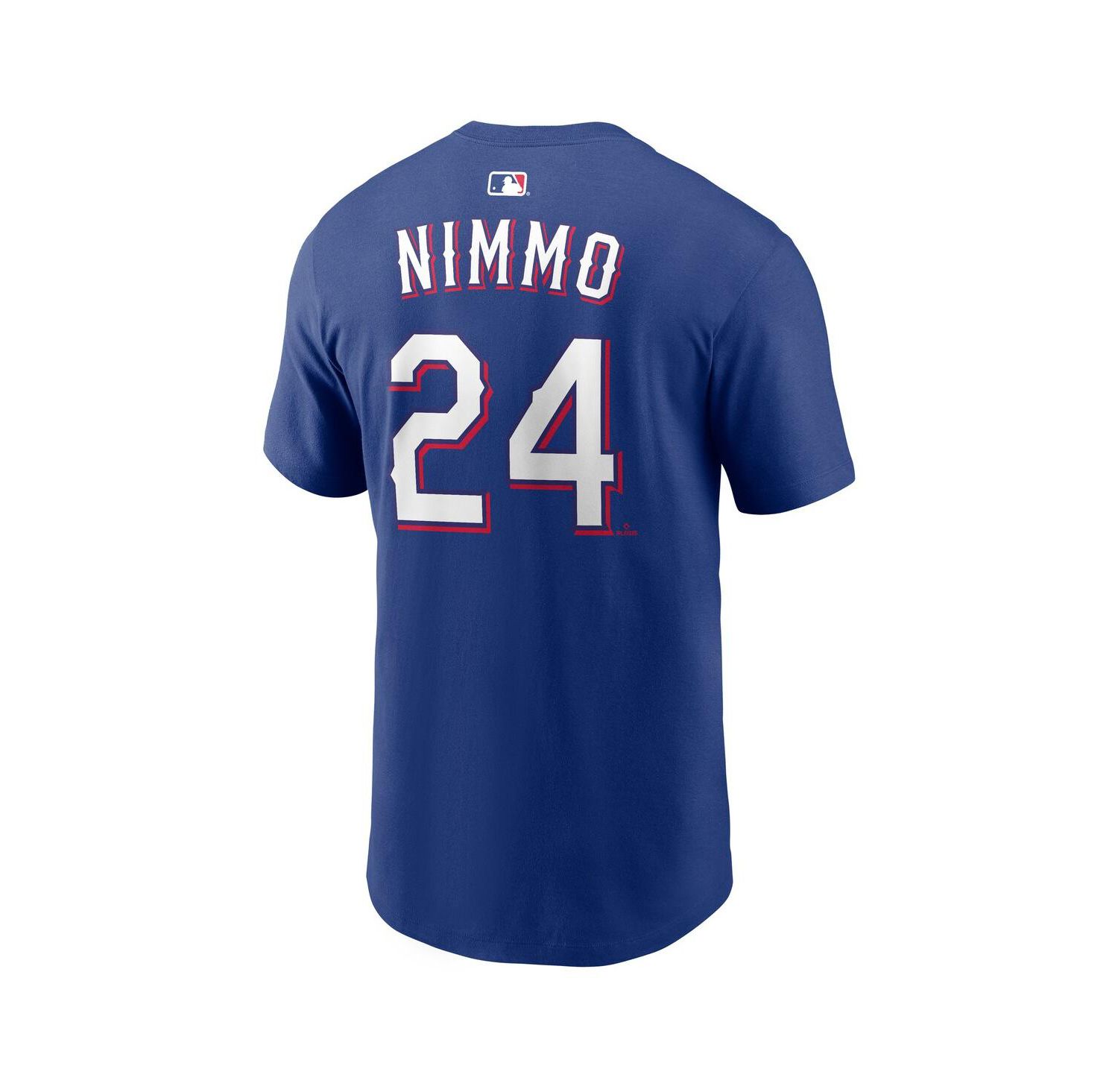 Men's Brandon Nimmo Royal Texas Rangers Home Name & Number T-Shirt