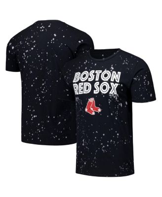 Men's Black/White Boston Red Sox Splatter T-Shirt