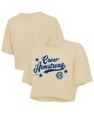 Women's Pete Crow-Armstrong Cream Chicago Cubs Boxy Crop Top