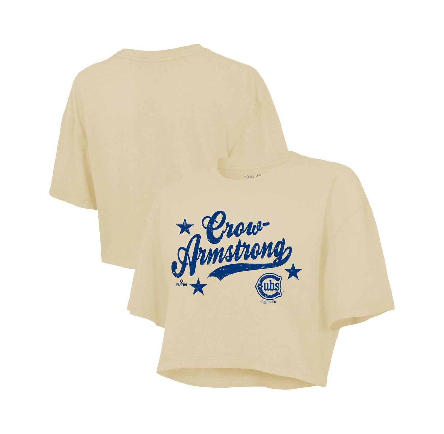 Women's Pete Crow-Armstrong Cream Chicago Cubs Boxy Crop Top