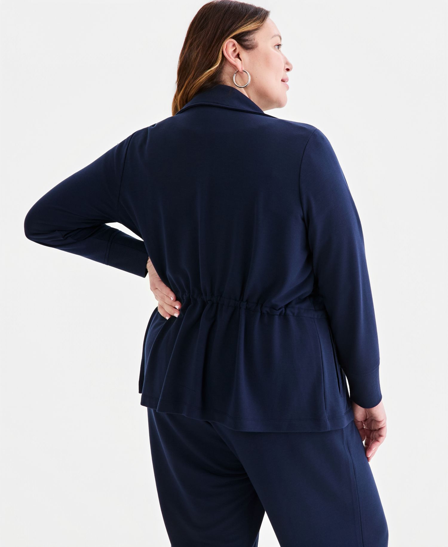 Plus Size LuxLounge French Terry Zip Jacket