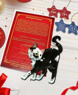 Cookie and Creme Cat Holiday Ornaments, Set of 2