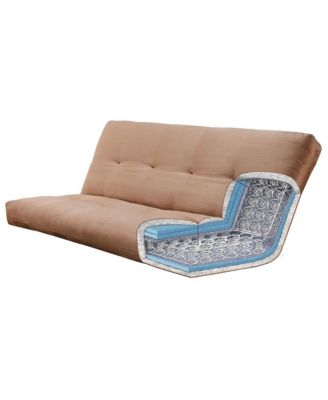 Washington Frame-Rustic Walnut Finish-Linen Aqua Mattress