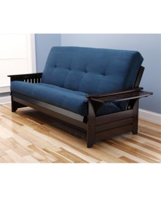 Phoenix Frame-Espresso Finish-Suede Navy Mattress