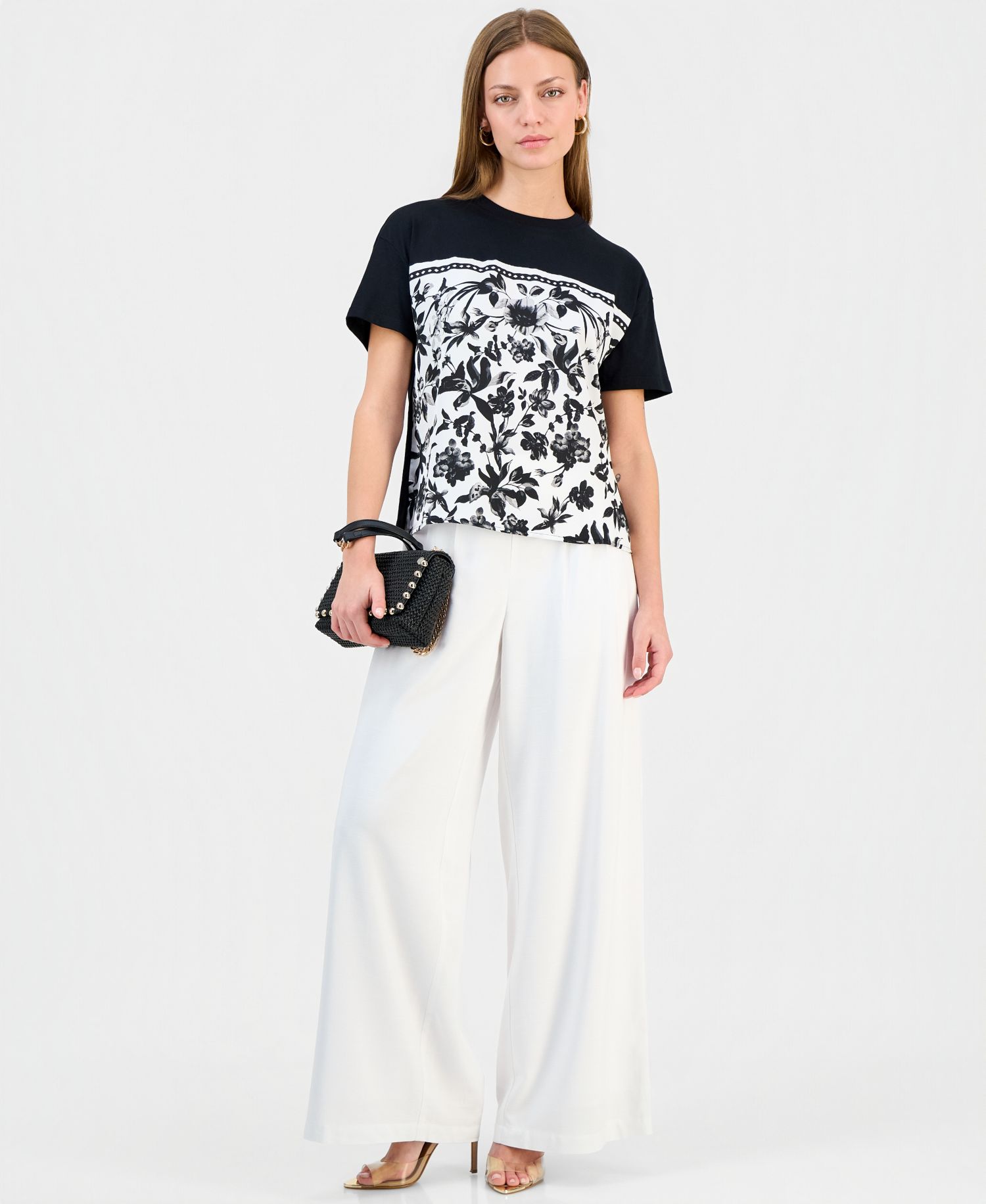 Petite Printed Crewneck T-Shirt