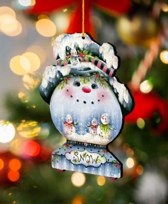 Joe Cool Snow Globe Holiday Ornaments, Set of 2