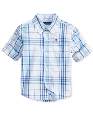 image of Tommy Hilfiger Baby Boys Ethan Plaid Shirt
