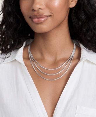 Triple Snake Chain Layered Necklace