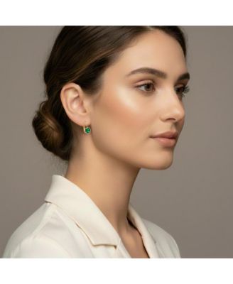 Modern Cubic Zirconia Solitaire Shimmering Drop Earrings