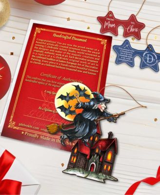 Christmas Witch Holiday Ornaments, Set of 2