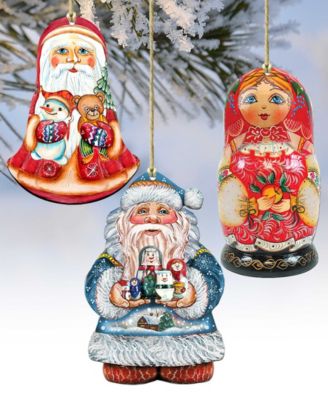 Nesting Matreshka Holiday Ornaments, Set of 3