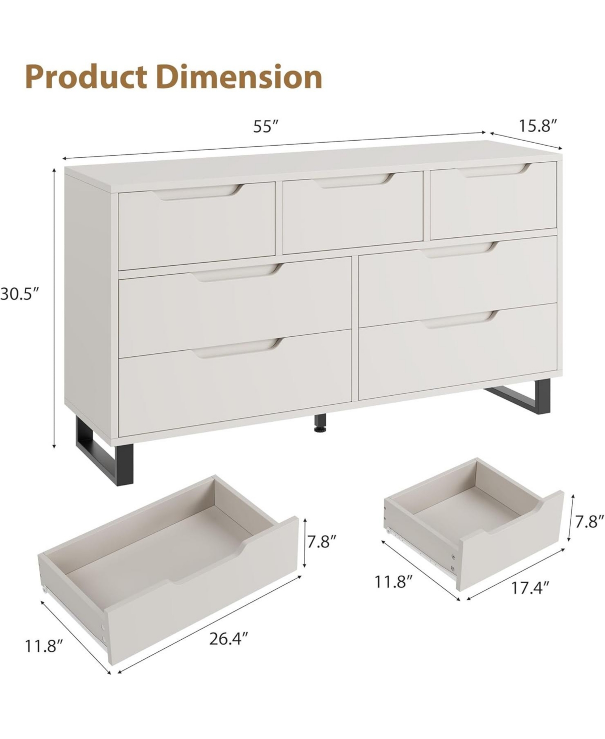 gaomon 7-Drawer Dresser for Bedroom