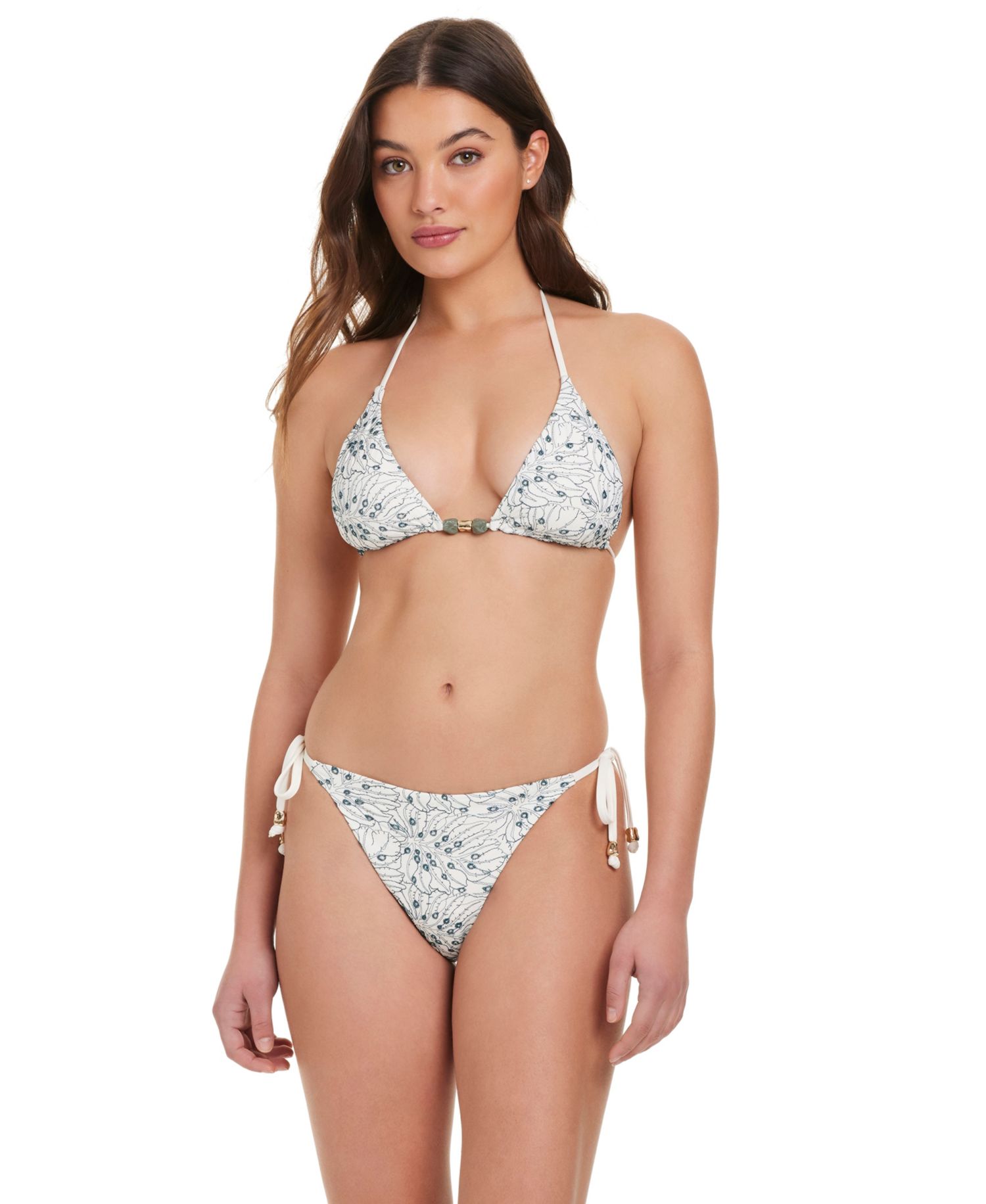 Women's Embroidered Tie-Side Bikini Bottom