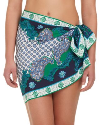 Women's Printed Tie Closure Pareo Cover-Up Skirts