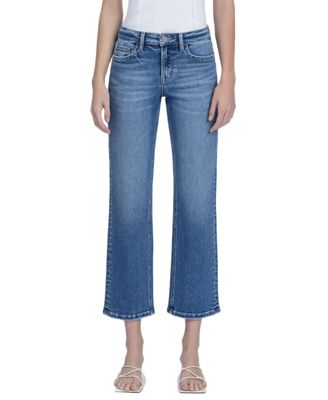 Women's Mid Rise Ankle Straight Jeans