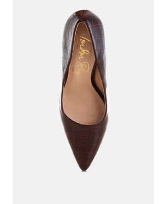 Womens Scheba Sleek Block Heel Pumps