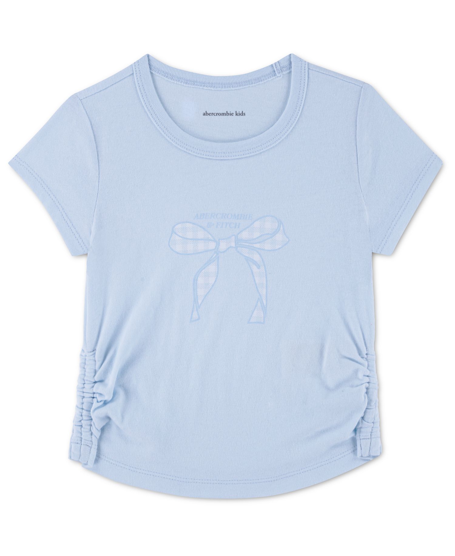 Toddler Girls' 2T-5T Gingham Bow Classic Short-Sleeve T-shirt
