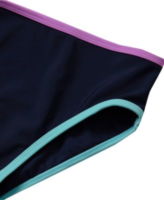 Big Girls Plus Chlorine Resistant Contrast Bikini Bottoms