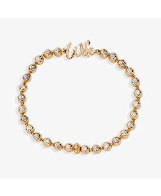 Wife Elongated Crystal Stretch Bracelet