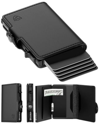 Men's Card Blocr Pop Up Wallet for Men - Slim Metal RFID Blocking Card Holder (4-6 Cards Ejector) - Minimalist Wallet with Internal Cash + ID