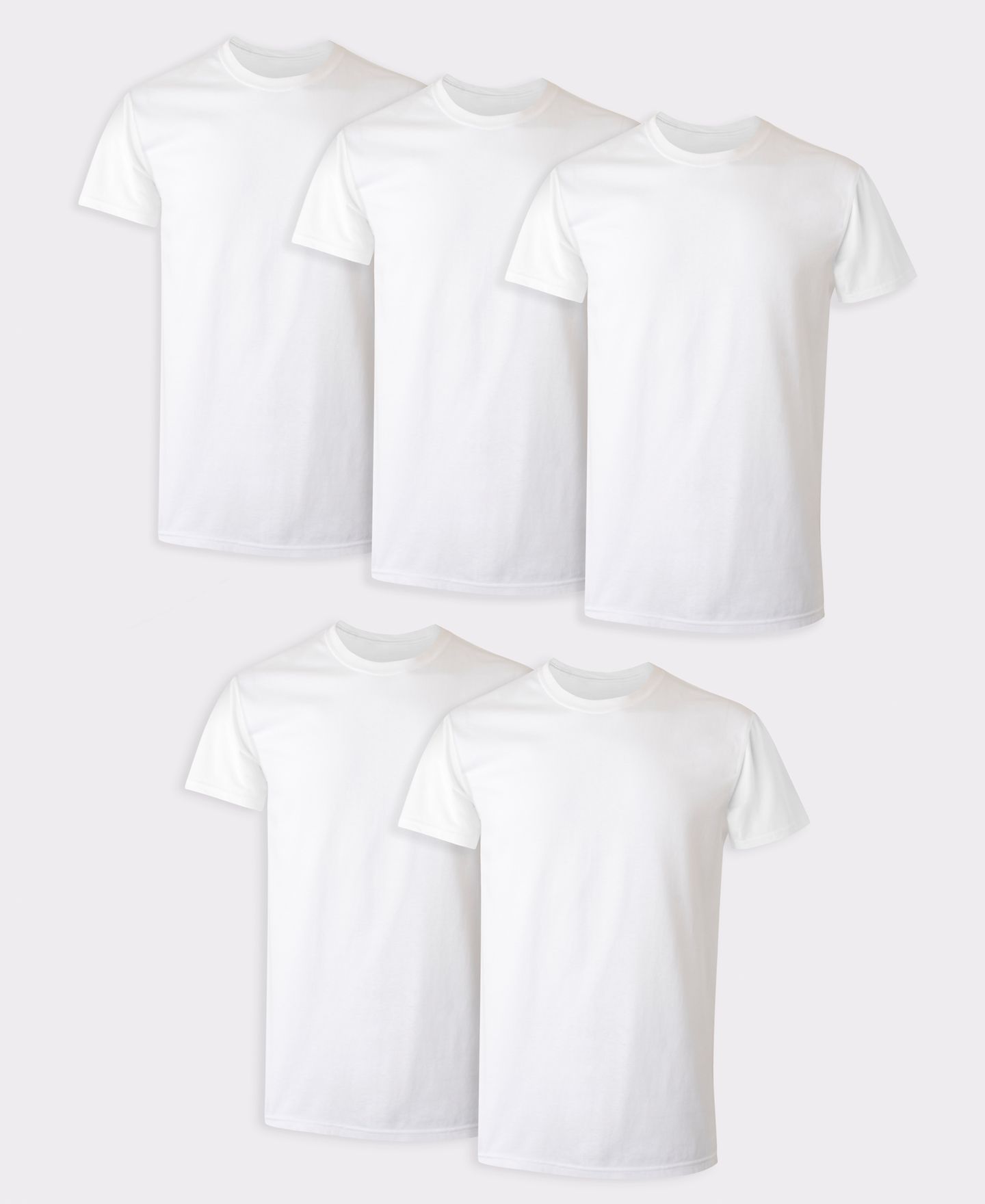 Мужские топы Hanes Ultimate Crewneck Undershirt, 5-Pack, цвет: Assorted Colors — фото 1