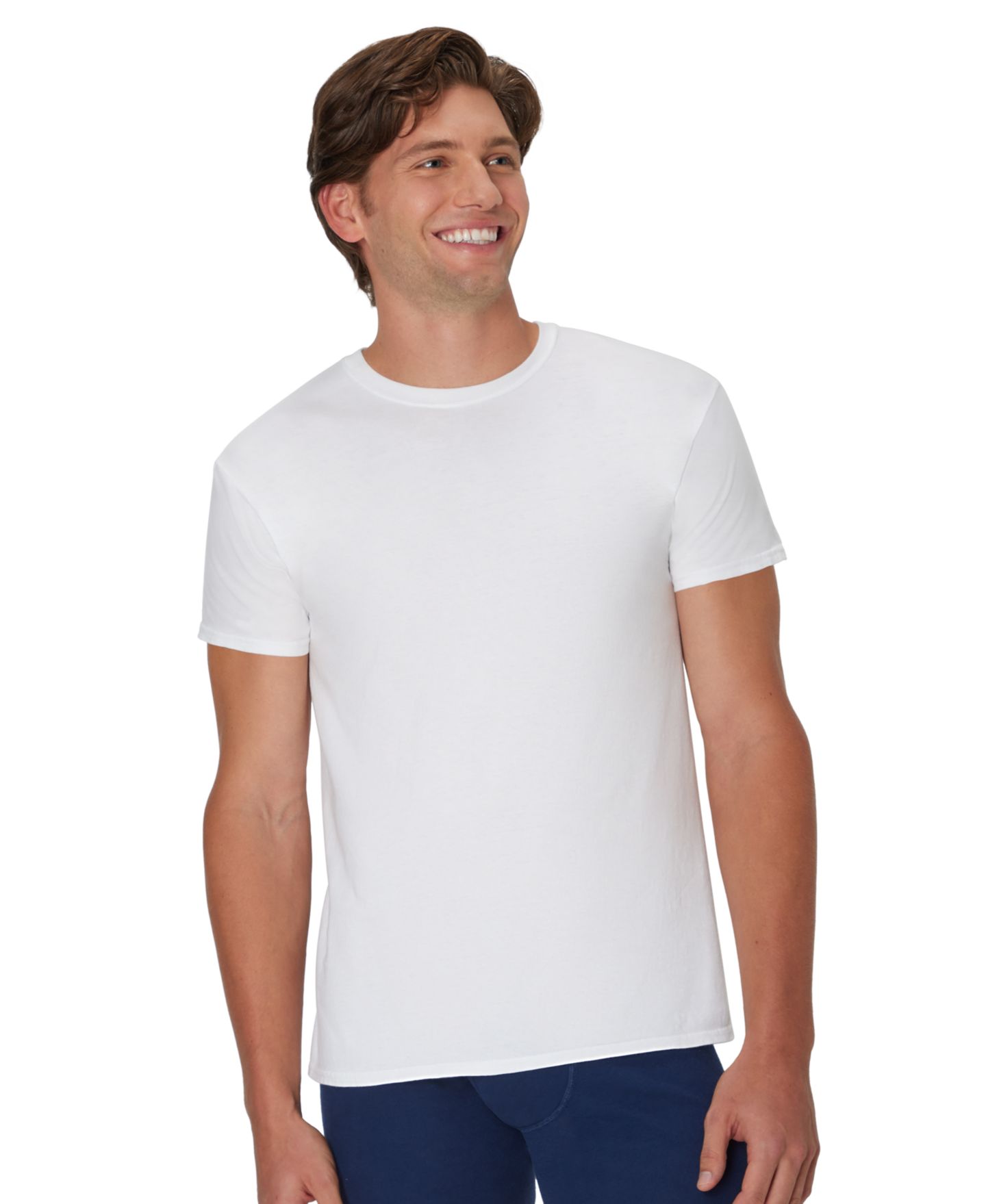 Мужские топы Hanes Ultimate Crewneck Undershirt, 5-Pack, цвет: Assorted Colors — фото 2
