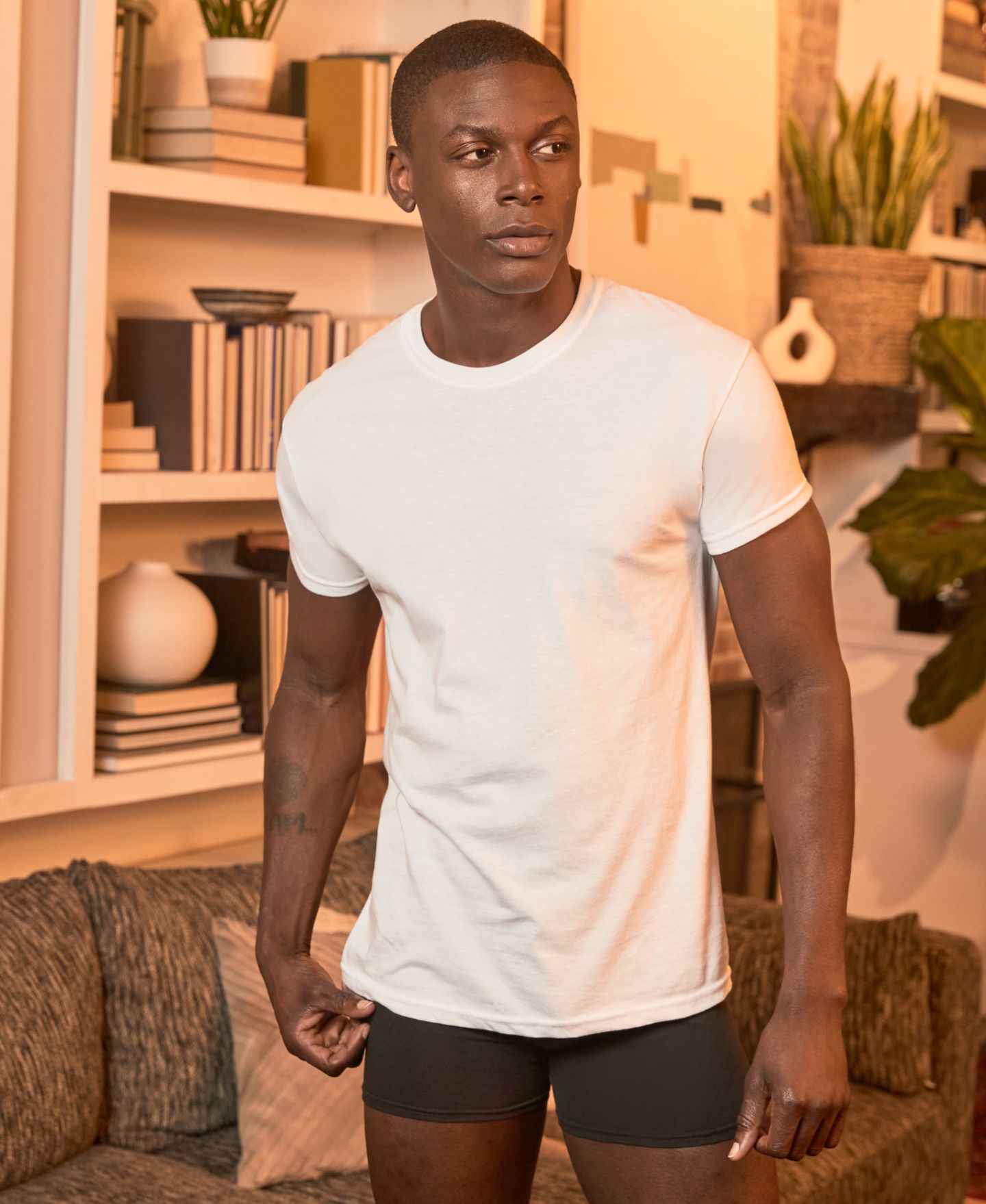 Мужские топы Hanes Ultimate Crewneck Undershirt, 3-Pack, цвет: Разноцветный — фото 5