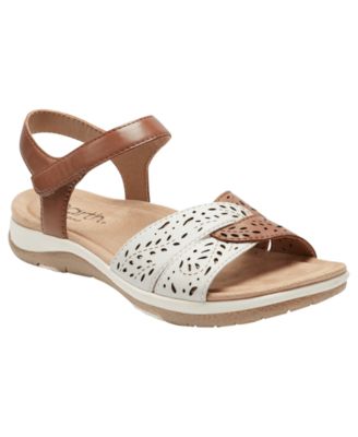 Women's Sylo Perforated Leather Flat Sandals