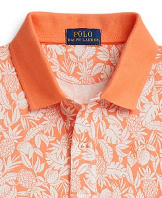 Girls' 7-16 Pineapple Faux-Wrap Mesh Polo Dress