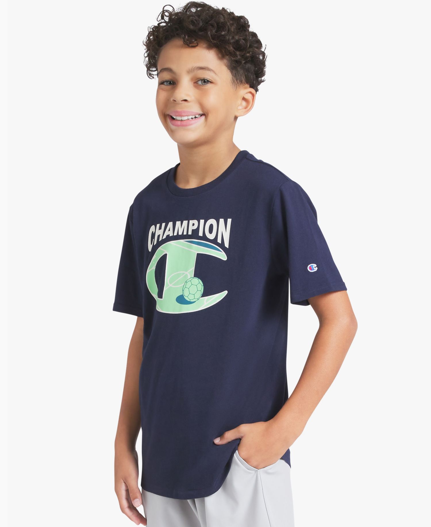 Big Boys' Short-Sleeve Round Neck Graphic T-Shirt