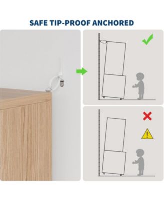 Storage Cabinet with Shelves and Drawers