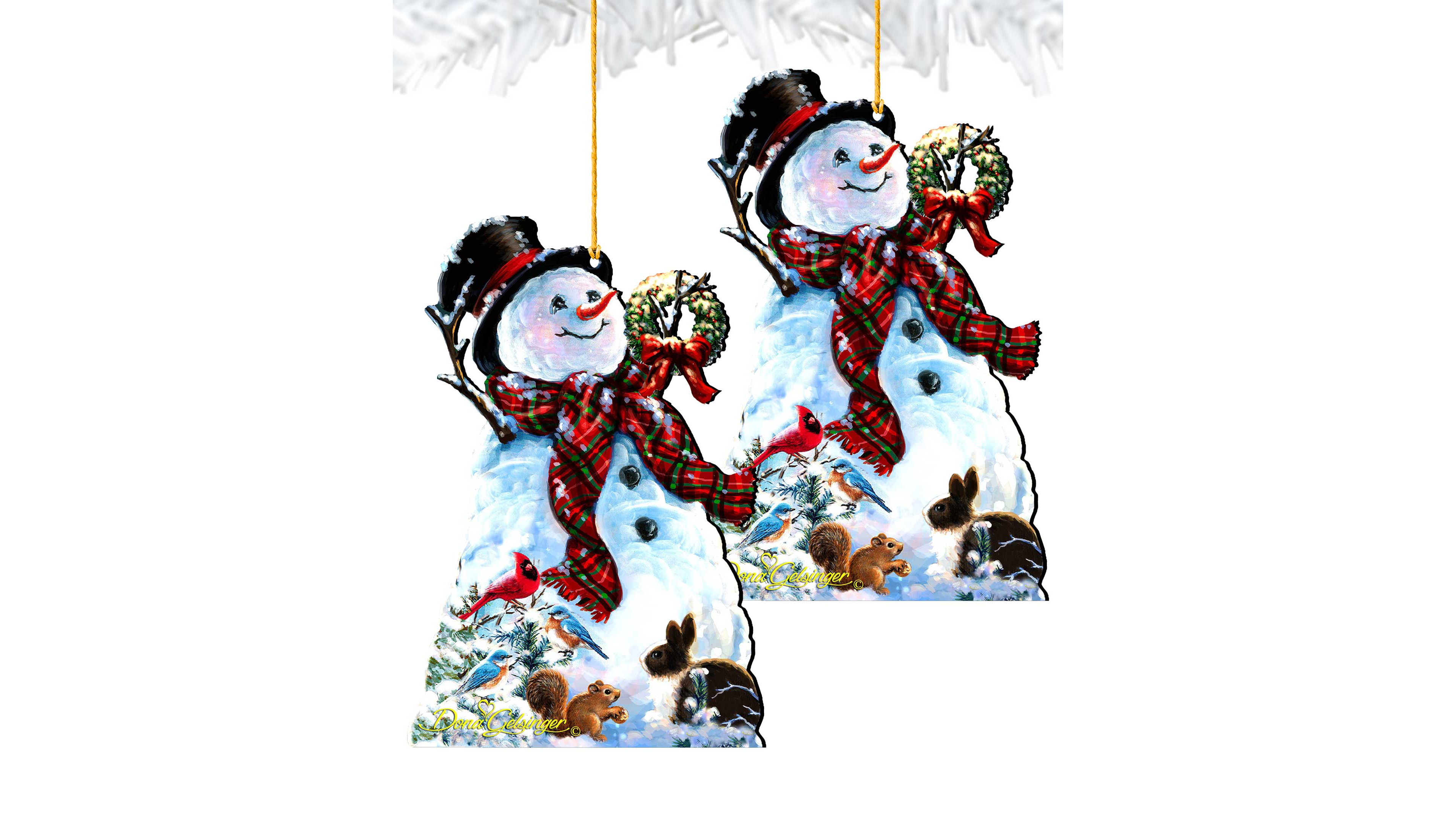 Designocracy by Dona Gelsinger an Old-Fashioned Christmas Ornament Drop, Set of 2