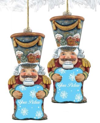 Nutcracker Picture Frame Ornament Set of 2