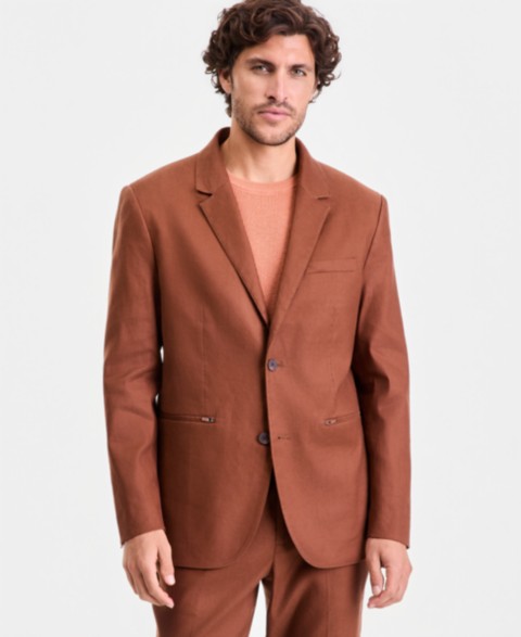 Мужские пиджаки Alfani Men's Linen-Blend Tech Two-Button Blazer, Macy's Exclusive