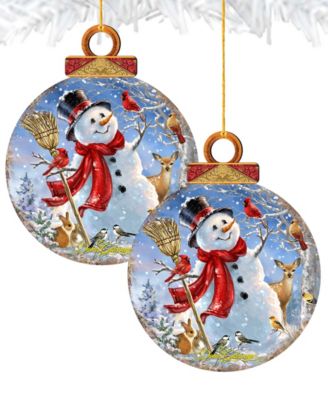 by Dona Gelsinger Frosty Forest Friends Ornament, Set of 2