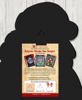 Kitten Holiday Santa Christmas Door Hanger