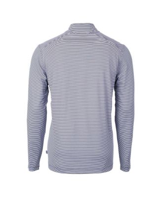 Men's Navy/White Detroit Tigers Virtue Eco Pique Micro Stripe Big & Tall Quarter-Zip