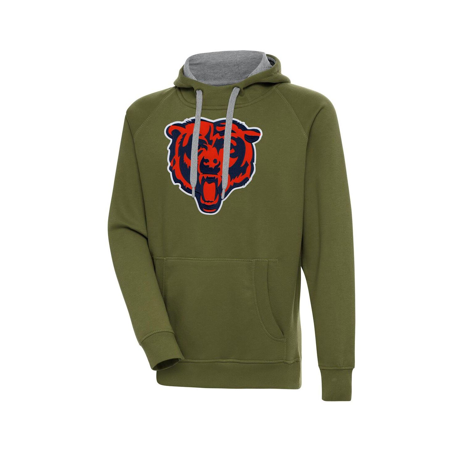 Men's Olive Chicago Bears Primary Logo Victory Pullover Hoodie