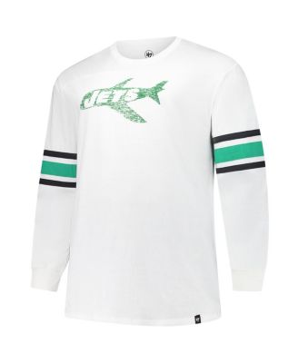 Men's White New York Jets Big & Tall Premier Brex Long Sleeve T-Shirt